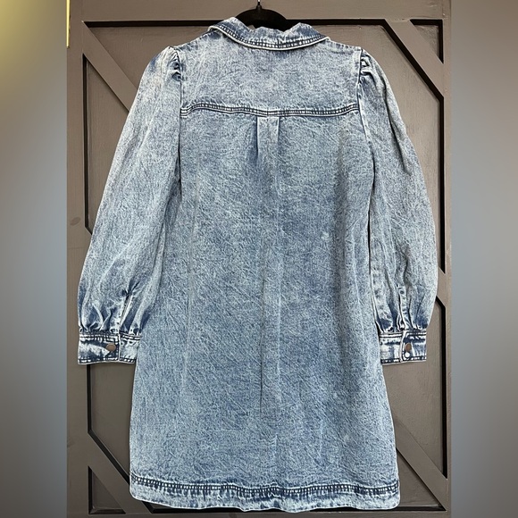 Denim Long Sleeve Dress - Picture 3 of 5